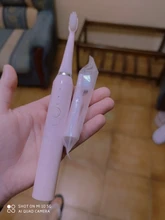 Cepillo de dientes eléctrico para pareja, ultrasónico, no recargable, de pelo suave, automático, impermeable, 2 cabezales, conjunto de viaje