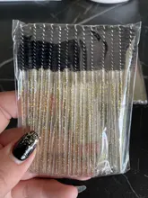 Pinceles para rímel desechables, varitas aplicadores con cepillo redondeado para maquillaje y extensiones de pestañas, pinceles cosméticos, accesorios de maquillaje