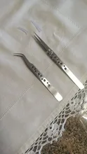 Pinzas electrónicas industriales antiestáticas, juego de herramientas manuales de reparación para teléfono, rectas y curvadas, punta de precisión, de acero inoxidable