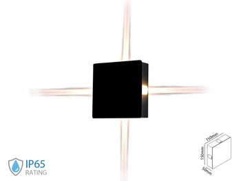 V-TAC LD8211N lamp sconces LED wall square 4 X1W 4000K black casing IP65 lighting 4 sides SKU-8212
V-TAC LD8211N lamp sconces LED wall square 4 X1W 4000K black casing IP65 lighting 4 sides SKU-8212