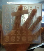 Ornament Keychain Silica-Gel Resin Mould Alphabet Number-Molds Casting-Tools Epoxy DIY