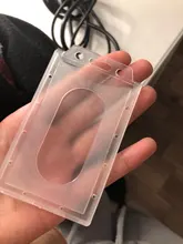 5 uds transparente Vertical de plástico duro ID acceso cubierta de la tarjeta caso tarjeta de crédito titular de la placa de doble lado tarjeta funda, soporte