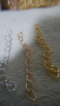 50 unids/lote 50mm 70mm 5x4mm collar Cadena de extensión pulsera a granel extensor de cola de cadenas extendidas para DIY joyería hacer hallazgos