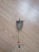 Jaula de señuelo de pesca de acero inoxidable, jaula de cebos S/M/L, trampa de pesca con fondo redondo, sirve como soporte, aparejos de pesca, 1 unidad