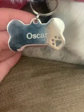 Etiqueta de nombre de Perro personalizada con forma de hueso, grabado láser, etiqueta de mascota personalizada para perros, gatos y otras mascotas, productos personalizados