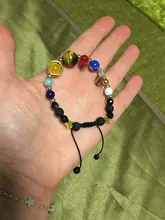 Pulsera ajustable con sistema Solar de piedra Natural, pulsera con cuentas de galaxia del universo, ocho planetas, regalo para novia