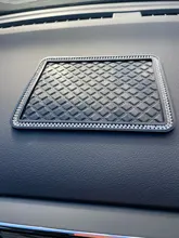 Alfombrilla antideslizante de silicona de 18x14cm para coche, alfombrilla antideslizante de diamantes de imitación de cristal para teléfono GPS, accesorios para Interior de coche