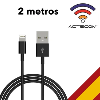 ACTECOM Cable iPhone Cable Lightning - USB Compatible con iPhone X XS MAX 8 Plus 7 Plus 6S 6 Plus 5 5S 5C SE iPad 11 11 pro negr
ACTECOM Cable iPhone Cable Lightning - USB Compatible con iPhone X XS MAX 8 Plus 7 Plus 6S 6 Plus 5 5S 5C SE iPad 11 11 pro negr