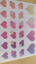 Pegatinas decorativas para la agenda, 2 hojas (100 uds) con bonito gradiente de corazones amorosos