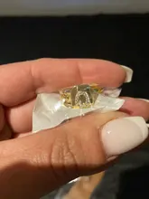 2021 de moda Hiphop ajustable de oro de 14k zirconia chapado AAA A-Z carta anillo reloj cuadrado declaración inicial de oro anillos para las mujeres