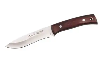 Tooth hunting knife COMF-11R with 11 cm MoVa stainless steel blade and red wooden handle 11 cm. 
Tooth hunting knife COMF-11R with 11 cm MoVa stainless steel blade and red wooden handle 11 cm.