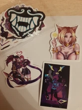 Pegatinas KDA para portátil, juego de pegatinas para guitarra, equipaje, monopatín, teléfono, bicicleta, impermeable, pegatina de Graffiti, juguetes para niños, 10/30/50 unidades