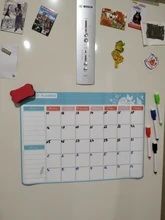 Magnético semanal planificador mensual de seco borrar pizarra nevera pegatina boletín placa 297MM * 420MM Tamaño de regalo 4 Pen 1 goma de borrar