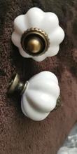 Furniture-Handle Door-Knobs Cupboard Drawer Pumpkin Retro Hardware Ceramic Kitchen Vintage