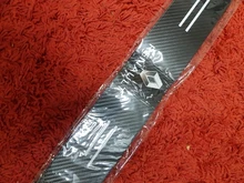 Calcomanías de cuero para umbral de puerta de coche, para protector antipolvo para renault, clio captur megane 2, placa de umbral de puerta de coche, cubierta de Pedal, accesorios de coche, 4 uds.