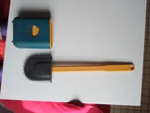 Montado en la pared de silicona TPR cepillo titular de desagüe rápido utensilios cepillo de limpieza para el baño hogar WC cuarto de baño conjuntos limpiador