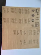 Etiquetas de índice de papel Kraft, adhesivos universales de 11,5X21cm, color marrón, 4 Uds. (30 lengüetas)