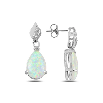 KUTAYDAN Opal Cubic Zirconia Dangle Earrings 925 Sterling Silver 
KUTAYDAN Opal Cubic Zirconia Dangle Earrings 925 Sterling Silver