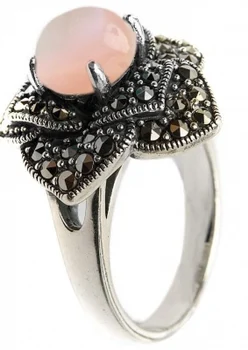 Yuk marcasite ring with mother of pearl and marcasite from silver 
Yuk marcasite ring with mother of pearl and marcasite from silver