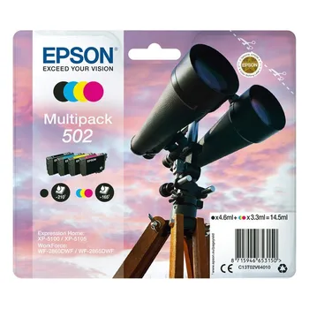 Original Ink Cartridge (pack of 4) Epson 502 Multipack 14,5 ml 
Original Ink Cartridge (pack of 4) Epson 502 Multipack 14,5 ml