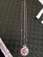 Collar con símbolo de escudo de los Vengadores para mujer, Gargantilla con colgante para parejas, joyería para chicas adolescentes