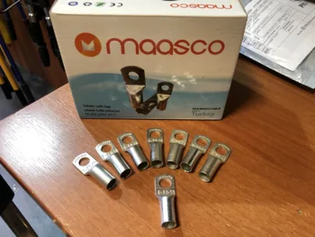 maasco SC-70mm2 M10 Bolt Hole Tinned 100% Copper Cable lugs Battery Terminals Wire connector - MADE IN TURKEY (FREE Shipping)
maasco SC-70mm2 M10 Bolt Hole Tinned 100% Copper Cable lugs Battery Terminals Wire connector - MADE IN TURKEY (FREE Shipping)