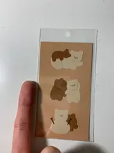 Mohamm-pegatina decorativa de PVC para Colegio estacionario tela creativa, oso de travestis, bonitos dibujos animados, serie, suministros, 1 Uds.