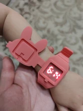 Relojes de goma con dibujos para niños, relojes infantiles electrónicos de goma con, con animaciones de conejos, funda abatible