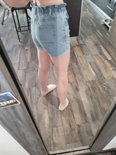 Pantalones cortos vaqueros de estilo coreano para mujer, Shorts de cintura elástica alta, holgados de talla grande, pantalón corto de pierna ancha