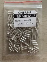 Terminal Copper Non-Insulated-Wire-Connector-Ferrules Electrical-Cable Tinned AWG 22-10