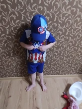 Conjunto de pijama de algodón para niño, ropa de dormir con cuello redondo y dibujos animados, de manga corta