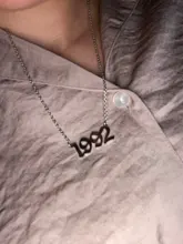 Collar de acero inoxidable con número de año para mujer y niña, Gargantilla con letras del 1987 al 2010, regalo de cumpleaños