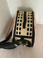 Bolso de hombro transpirable para mascotas, mochila plegable de viaje para el hombro, para exteriores