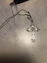 Collar de cadena con dije de Cruz para hombres y mujeres, Gargantilla gruesa, regalo de joyería