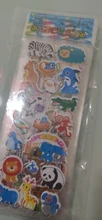 Paquete de pegatinas de animales del zoo para niños, confección de álbumes de recortes con animales, regalo de cumpleaños, 12 hojas por paquete