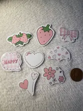 Mohamm-pegatinas Kawaii de la serie Flavor de fresa en caja, planificador de álbumes de recortes, papelería, diario japonés, pegatinas