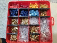 Spade Crimp Wire-Wrap-Connector Terminals-Sleeve AWG for 22-16 Female 200pcs/50pairs