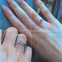 2 unids/set ajustable-corazón en forma de carta de cobre Chapado en plata 30% Cristal, anillo de los hombres de la joyería de las mujeres al por mayor Dropshipping. Exclusivo.