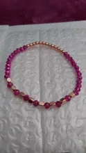 Pulsera elástica de 27 colores para mujer, brazalete pequeño de oro plateado, cuadrado, acrílico, facetas de hematita, cuentas de cristal, BC324