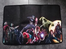 Alfombra de dibujos animados de Los Vengadores para niños, de varios tamaños para dormitorio tapete, baño, antideslizante, regalo, gimnasio de actividades para bebés