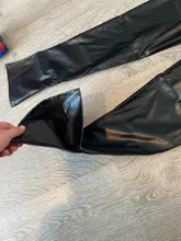 Pantalones elásticos de piel sintética para mujer, Sexy, de piel sintética, ajustados, adelgazantes, transpirables