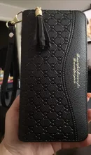 Billeteras para mujer 2020 largos creativos titular de la tarjeta femenina PU monedero de lujo monedero chicas moda sobre borla dinero bolso de cuero