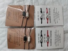 2 unids/set uno para ti, uno para mí juntos para siempre amor infinito encanto 8 pulsera cordel rojo pulseras de pareja de amantes deseo joyería