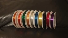 Alambre de cobre Colorfast para pulsera, collar, accesorios de fabricación de bricolaje, 0,2/0,25/0,3/0,5/0,6mm/1mm