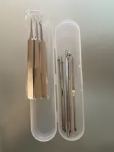 1 Set acné Pin Extractor para espinillas libre de riesgo aguja para espinillas acero inoxidable, espinillas removedor Extractor para espinillas cuidado Facial herramientas