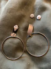 De moda geométrica redonda Clip en pendientes sin oreja perforada Clip de Metal Simple gran pendiente para las mujeres, joyería de moda