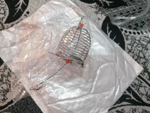 Jaula de señuelo de pesca de acero inoxidable, jaula de cebos S/M/L, trampa de pesca con fondo redondo, sirve como soporte, aparejos de pesca, 1 unidad