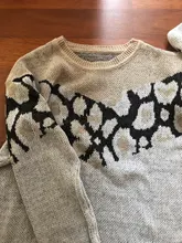 Retales de leopardo para mujer, suéter de manga larga informal, jerseys tejidos, Tops, novedad de 2020