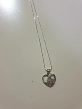 NEHZY-collar con colgante de corazón hueco de circonita de cristal para mujer, joyería de plata de ley 925, 45CM de longitud