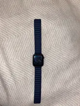 Correa de cuero para Apple watch, correa de 44mm, 40mm, 38mm, 42mm, 1:1, Original, con lazo magnético, iWatch seires 5 4 SE 6